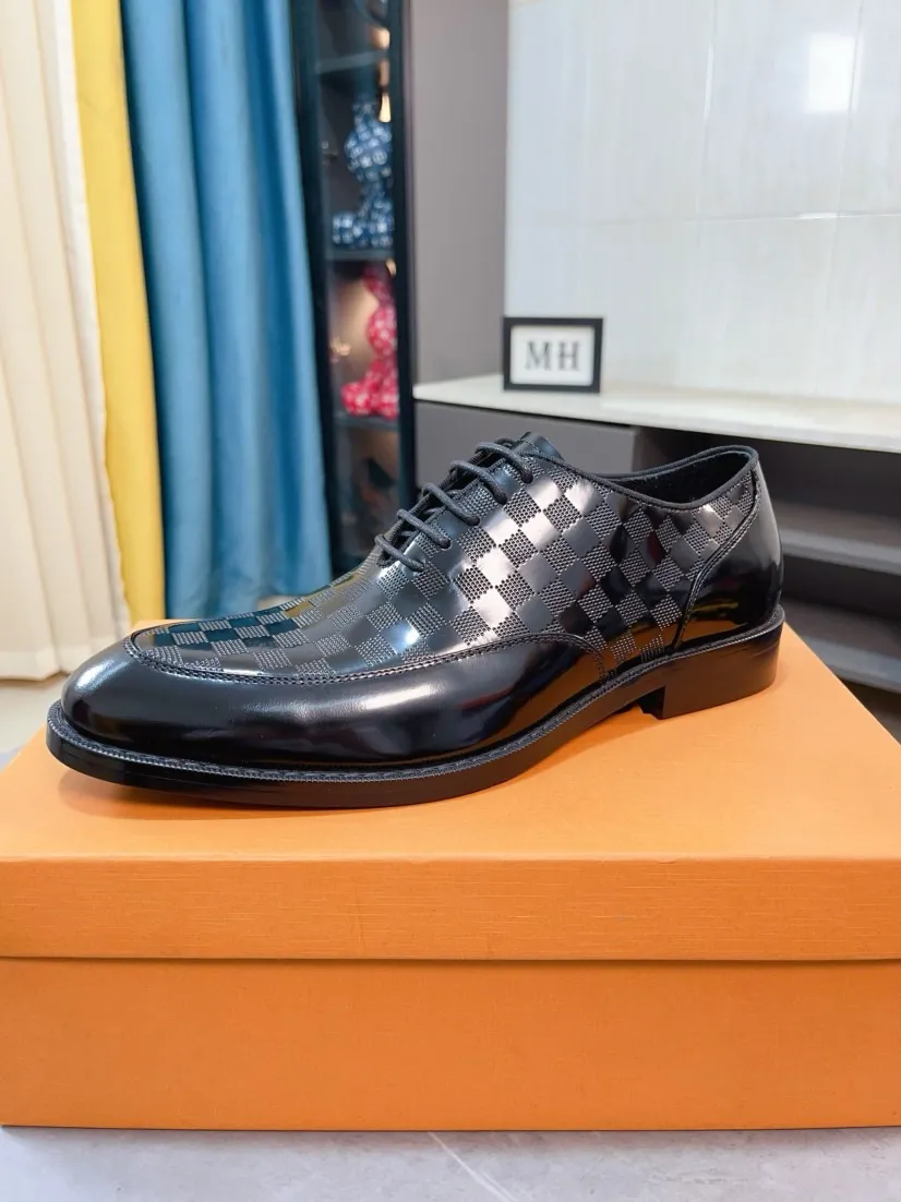Men's shoes 💰540🌹🌹 [LV] Louis Vuitton's popular casual leather shoes 🎖Fashionable and elegant 🎖🎖Material: Original imported cowhide open edge beads, washed cowhide leather lining, original molded rubber outsole, high-end and classy, ​​elegant quality, instantly transforming into a handsome man ❤❤Standard\nNumber of sizes: 39-44, 38 45 46 customized
